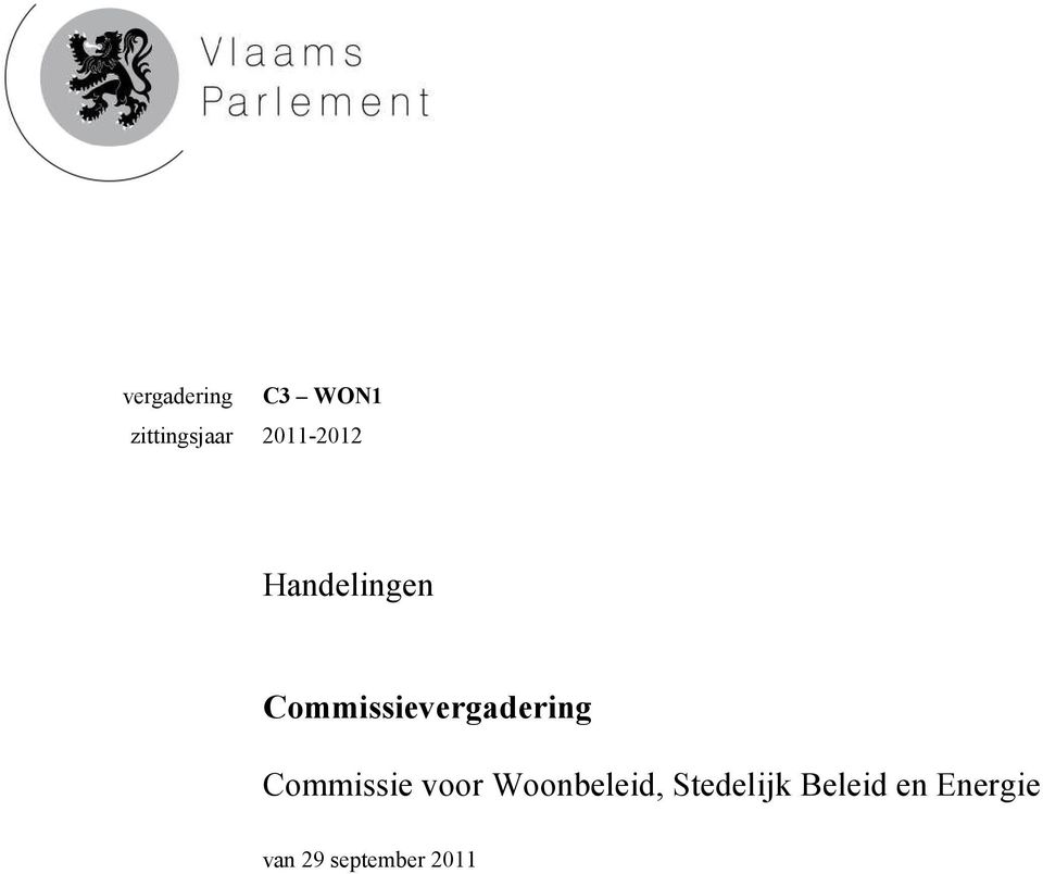 Commissievergadering Commissie voor