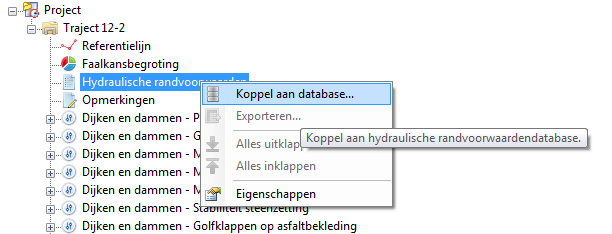 Installatie verificatietest 4. Koppelen aan HRD bestand Door nu een koppeling te maken aan een HRD bestand kan in de volgende stap het uitvoeren van een berekening worden getest.