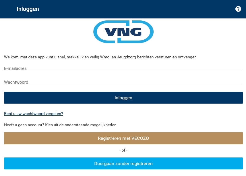 Berichtenapp VNG Open de Berichtenapp via: https://berichtenapp.vng.nl/. Handleiding: zie: https://berichtenapp.vng.nl/handleiding%20berichtenapp.pdf.