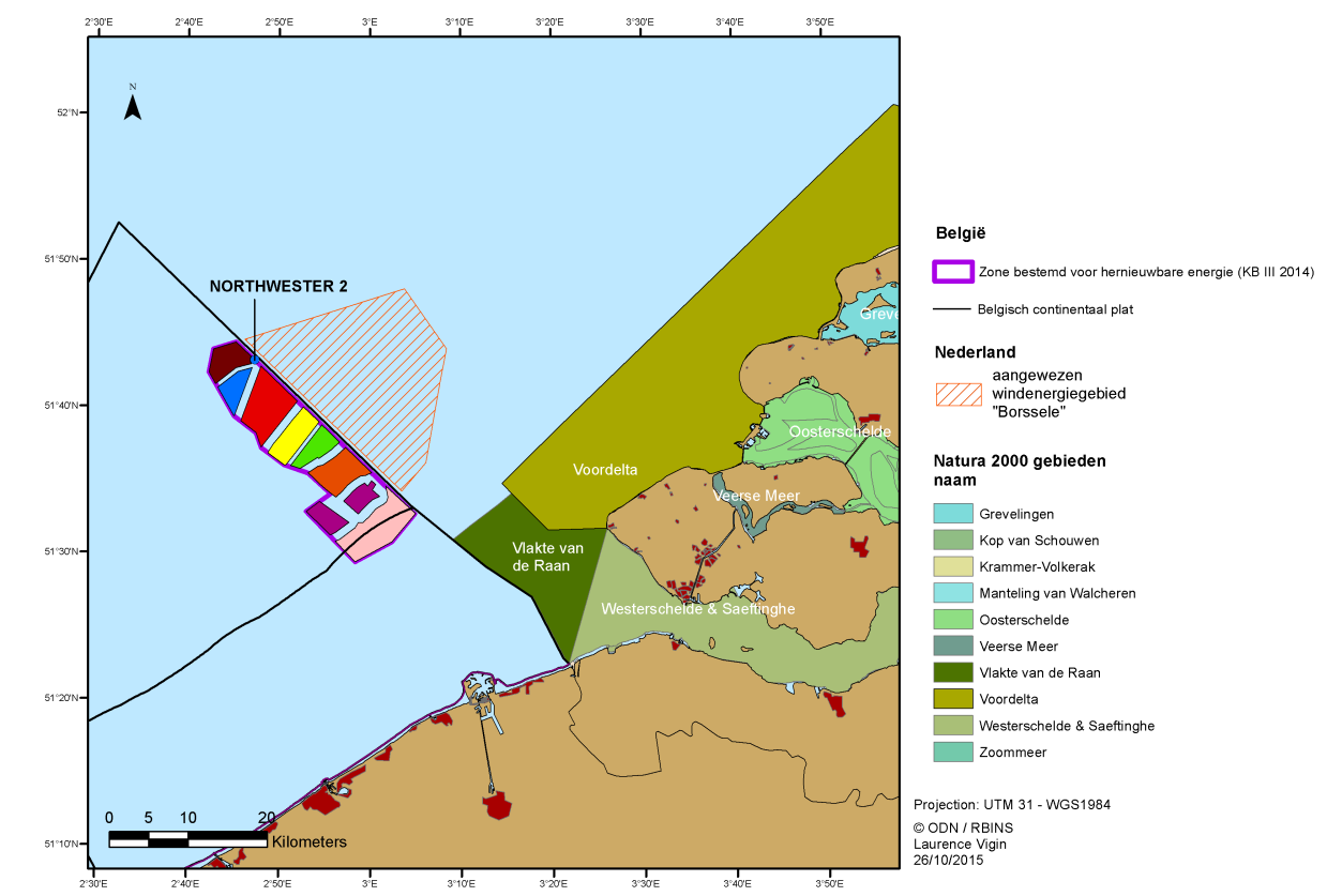 Juridische achtergrond Figuur 4.2 Overzicht van de Nederlandse beschermde gebieden binnen de mogelijke beïnvloedingszone van het NORTHWESTER 2 windpark.