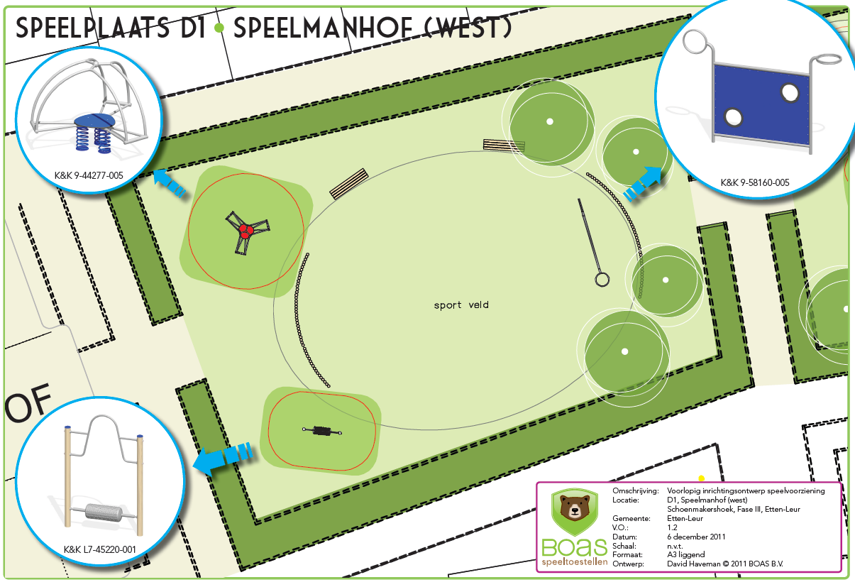 3.5 Speelmanhof Het Speelmanhof heeft een drietal speelvelden aanliggend aan de starters en doorstroomwoningen.