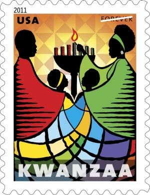 KWANZAA OP POSTZEGELS UIT DE USA aangeleverd door Piet Adrichem Kwanzaa is een feest van het leven gebaseerd op Afrikaanse cultuur.
