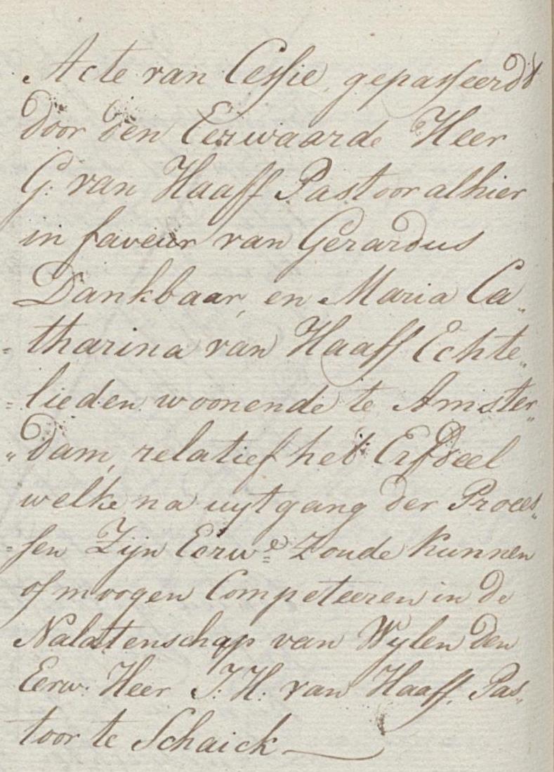 Dien befaamde Drossaard, die in de jaren 1795 & 1796 zo vele willekeurige daden, ja zelfs criminele misdrijven in zijnen post als Drossard heeft bedreven en die de patriotten van Megen met alle kragt