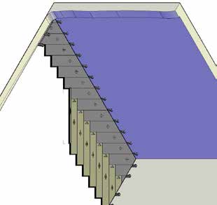 Een visgraatverband parallel leggen Mocht een symmetrisch patroon gewenst zijn, dan moeten de rijen navenant worden gemiddeld.