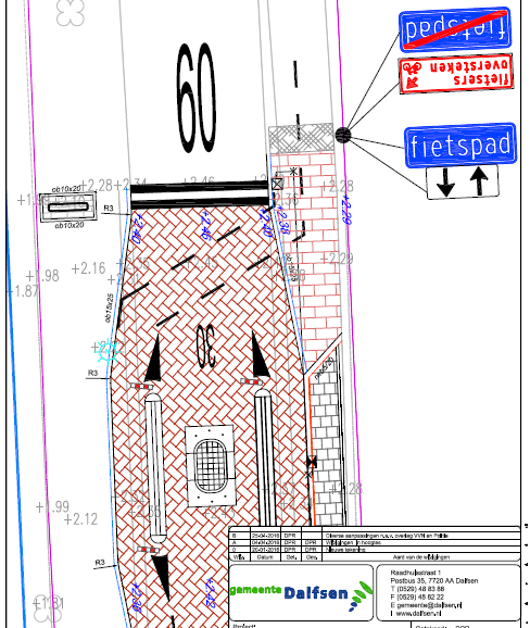 bewoners die boven de Sluis wonen zal een stuk groenstrook verdwijnen waardoor het wegdek in de bocht breder wordt.