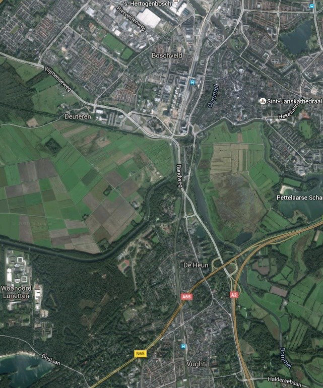 documentkenmerk: 1509/006/MF-04, versie 4 Figuur 1 Luchtfoto van de omgeving van het plangebied (bron: google maps).