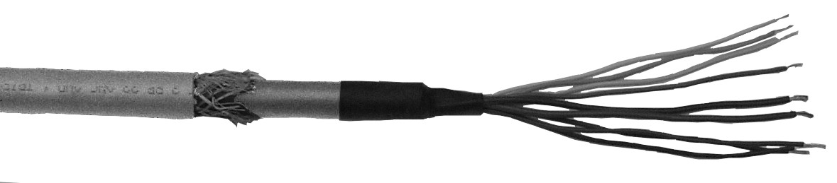 Installeren van omhulde of gepantserde kabel met kabelwartels 4.6.1 Gereedmaken van omhulde of gepantserde kabel aan de kant van de sensor 1. Verwijder 175 mm (7 in.