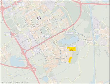 De concentratiegebieden van 0 tot 11-jarigen zijn de laatste twee jaar sterk in omvang afgenomen in Zuidoost. In 2006 bevindt zich alleen nog een concentratie in Bijlmermuseum Zuid (T94n).