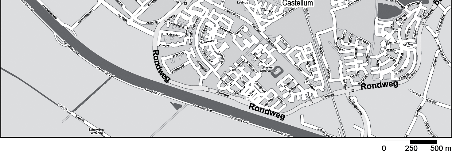 bron 4 Stratenplan van de gemeente Houten vrij naar: