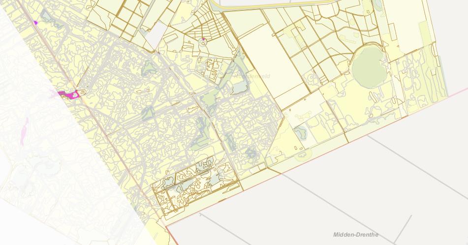 Natura 2000-gebied Fochterloërveen met de toetspunten aangegeven: FV