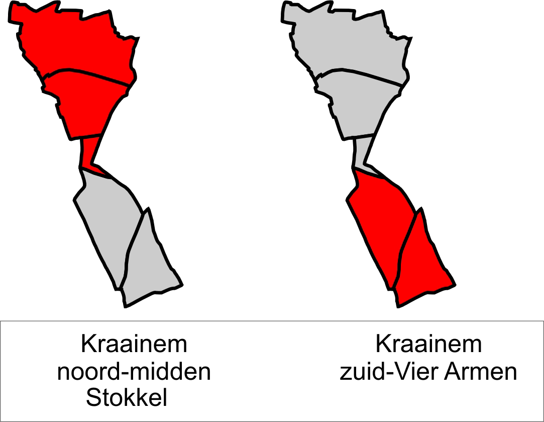 1.5 DEELGEBIEDEN EN DEELSTRUCTUREN In de nota wordt een beeld geschetst van de gemeente Kraainem op ruimtelijk vlak.