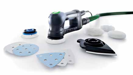 Festool RO 90 DX FEQ-Plus 1 DOOS FESTOOL SCHUURSCHIJF GRANAT P80 KABELHASPEL PRO XP 3 X 1,5 MM² De kabelhaspel PRO-3 met neopreenkabel heeft een slagvaste trommel en is uitgerust met 3 contactdozen