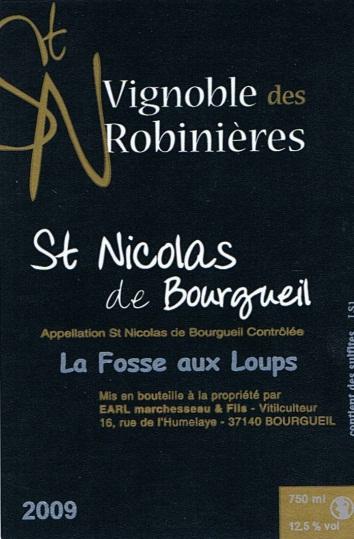 De Cabernet Franc was St Nicolas de Bourgeuil 2009 Proprietaire : La Fosse aux Loups - Vignoble des Robinières Herkomst : Bourgeuil Cépage : 100% Cabernet Franc Samenvatting : Aromatisch in de neus