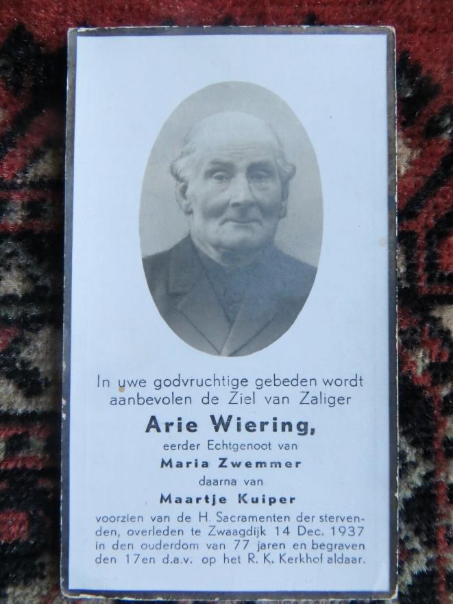 Bewoningsgeschiedenis De huidige bewoner is Roos Wiering-Dorrestein. Zij trouwt in 1998 met Joris Wiering, weduwnaar van Tiny Schilder. Joris en Tiny hebben drie kinderen: Marcel, André en Linda.