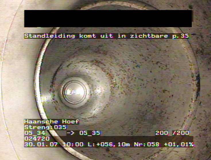 BCD/BCE-D knooppunten Informatie over het knooppunt bij het begin en eind van de inspectie kijkgat Indien er