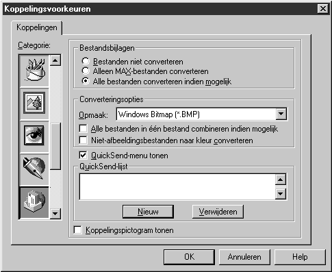 Naar E-mail scannen Scannerinstelling Selecteer in de lijst de scanmodus die het meest geschikt is voor het bestandstype.