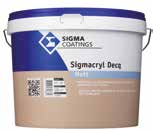 Gladde muurverven Sigmacryl Sigmacryl Universal Matt is een matte muurverf voor binnen. Deze muurverf is glad van structuur en heeft uitstekende verwerkingseigenschappen.
