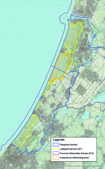 2 UITVOERING BEHEER Het door de provincies vastgestelde Faunabeheerplan damherten in het Noord- en Zuid-Hollandse duingebied 2016-2020 heeft in kaart gebracht welke maatregelen er nodig zijn om de