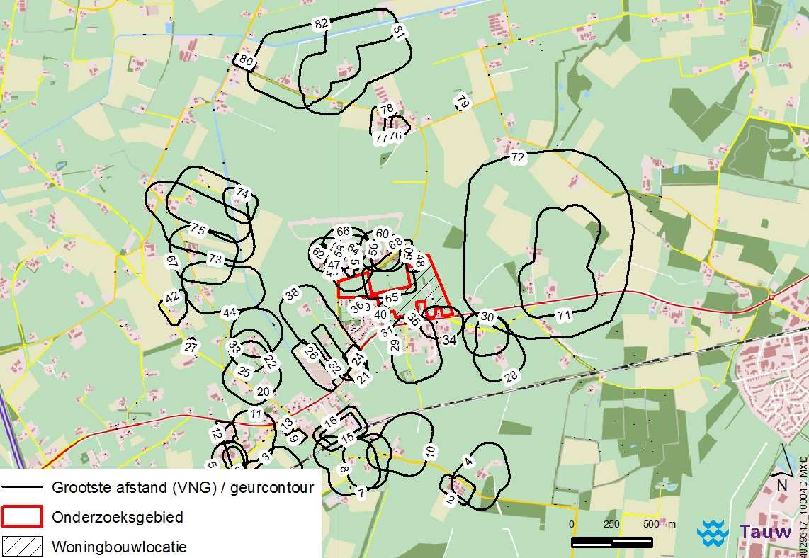 Kenmerk N002-4713147MTU-iap-V07-NL 4 Resultaten VNG-contouren Van elk bedrijf hebben we de grootste contour gepresenteerd op een kaart (figuur 4.1).