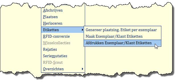 7 Seriemutaties Seriematige mutaties van exemplaren, d.w.z. dezelfde wijziging(en) voor een aantal exemplaren. Bijv. exemplaren opnieuw kastplaatsing laten genereren.