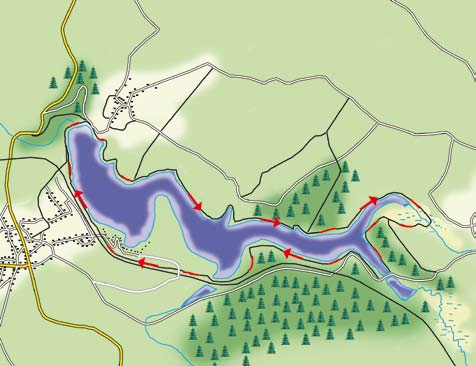 Wandeling 5 10 km 3u N 647 Stuwdam Berg Meer Natuur reservaat Bütgenbach N 632 Mühlenberg Holzwarche Warche Meer van het Hoge Noorden 570 m 560 m 600 m 570 m Bütgenbach Voor wie op zoek is naar een