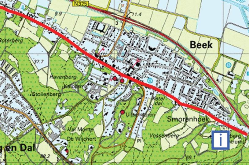 Knelpunt 11 Verstoring rust voor inwoners Beek en Ubbergen Hoge verkeersintensiteit op de Rijksstraatweg. Recreatieve piekmomenten met betrekking tot parkeren op de Rijksstraatweg.