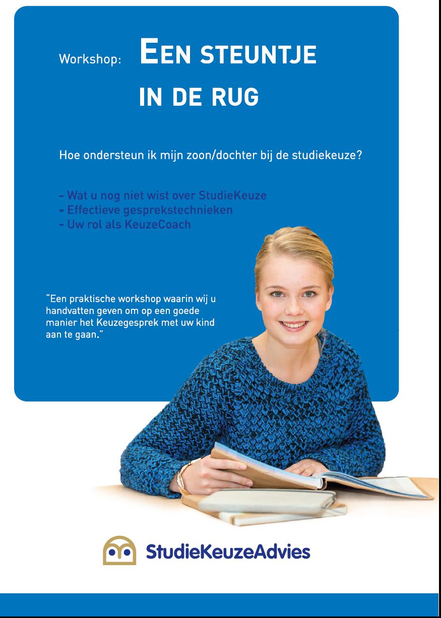 Training Steuntje in de rug Ouders belangrijkste gesprekspartner voor hun kind Woensdag 5 oktober a.s. 20.00-22.