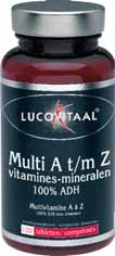 33 % MAXIMALE Lucovitaal Multi A t/m Z 50 + 100 tabletten van 12, 95 voor 8, 68 Multi A t/m Z 100 tabletten van 12, 95 voor 8, 68 Speciale multivitaminen voor senioren Met bestanddelen die het