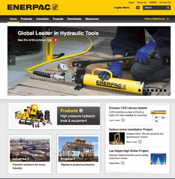 Informatie over Enerpac Enerpac is wereldleider op het gebied van hydraulisch hogedrukgereedschap en -oplossingen dankzij een breed assortiment producten, plaatselijke expertise en een wereldwijd