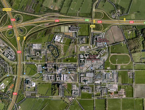 8. De Uithof 8.1 Toekomstige ontwikkelingen Het zoekgebied staat op onderstaand figuur weergegeven. De locatie voor potentiële windturbines staat aangegeven met het blauw gearceerd gebied.