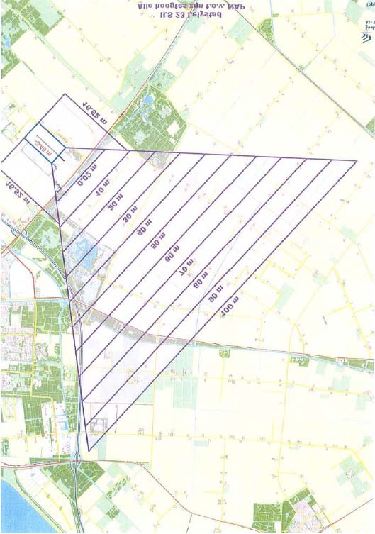 blz 44 073806 Voor een goed functioneren van het ILS geldt dat een gebied rondom de start- en landingsbaan geen verstoring mag opleveren.