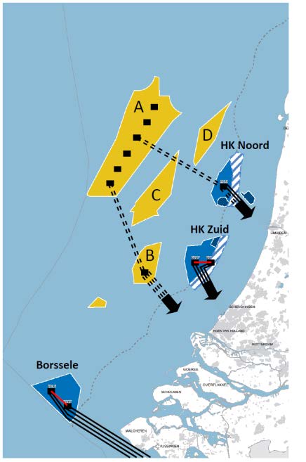 Routekaart (2014) gebied MW tender gereed Borssele I,II 700 2015 2019 Borssele III, IV 700
