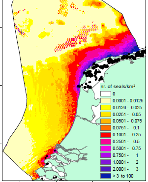 gebruik om van de Delta naar de Waddenzee te gaan (Brasseur & Reijnders 2001). De stroken in de 10 12-mijlszone grenzen aan deze migratieroute.