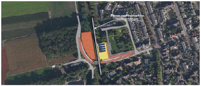 2.3.2 REALISATIE HALTE GRUBBENVORST-GREENPORT VENLO De nieuwe halte is voorzien bij de Burgemeester van Kempenstraat (ter hoogte van spoorkilometer 71.20), zie figuur 5.