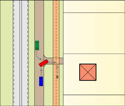 Conflicten met het autoverkeer op de parallelweg De belangrijkste nadelen van de parallelwegoptie hebben te maken met de snelheid en de intensiteit van het gewone autoverkeer op de parallelweg.