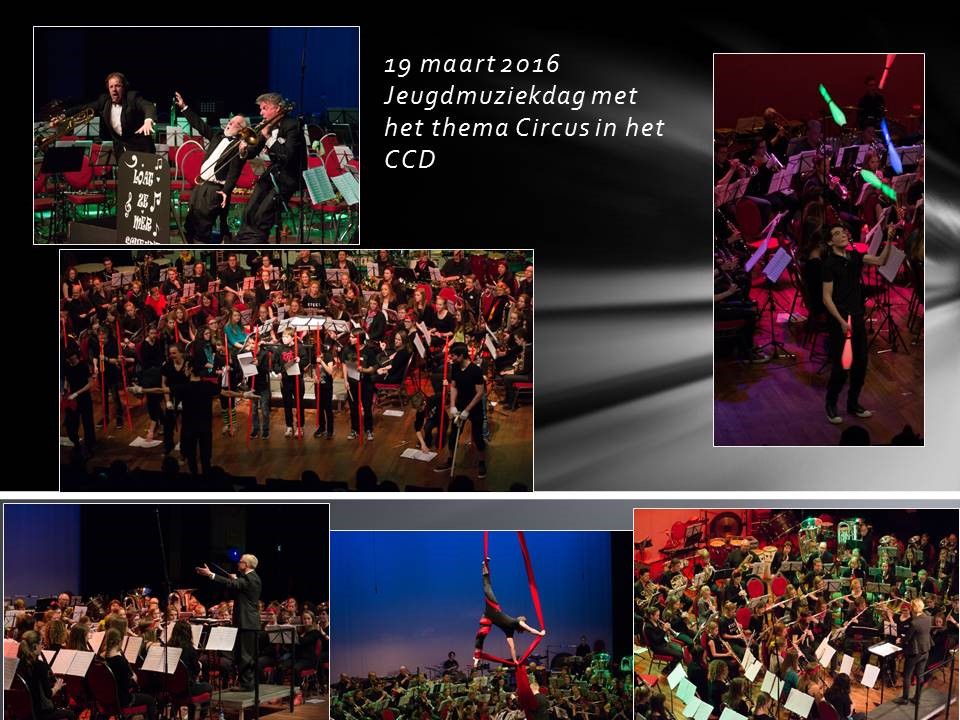 Concert jeugdmuziekdag Zaterdag 19 maart namen ruim 100 jeugdleden van de diverse muziekkorpsen uit Deurne en de kerkdorpen deel aan de jeugdmuziekdag. De dag werd afgesloten met een concert om 19.