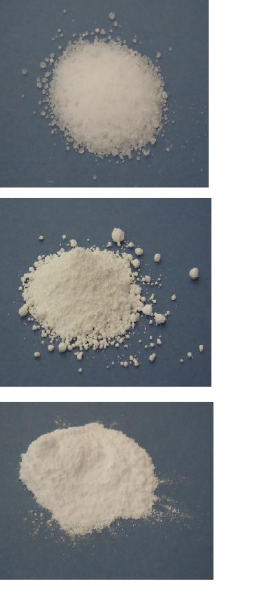 Test substances (dustiness) MgSO 4 Coarse salt ZnO Dense,