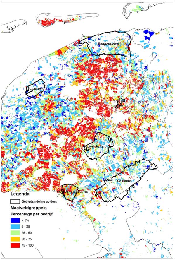 Het voorkomen van maaiveldgreppels heeft een grote invloed op de transportroutes van stoffen naar het oppervlaktewater.