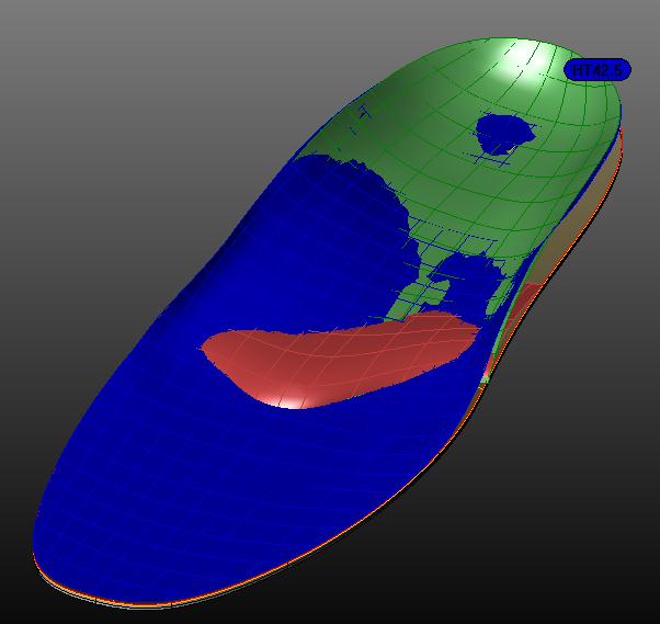 2.3 Flow Met de Flow functie kunt u elementen boven op de 3D zool plaatsen.