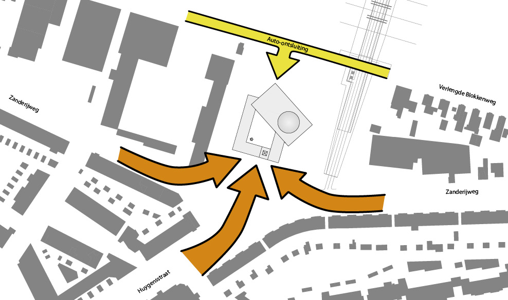 Sfeer en beeld 3.1 Ruimtelijk concept Het stedenbouwkundig/landschappelijk concept is dat van een gebouw dat als het ware los ( geregisseerd toeval ) in de omgeving ligt.