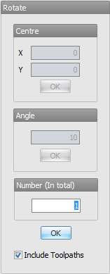 Stap 15 _ Roteer cirkel Roteer de cirkel Ø10 met de functie: Rotate Menu: Modify -> Rotate Werkbalk knop: Selecteer eerst de cirkel Ø10.