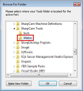 Kies de functie: Tool Manager, om de lijst te tonen met gereedschappen, klik op: 'T01, 20mm Vingerfrees', en vervolgens op de selectieknop: 'Select Tool'.