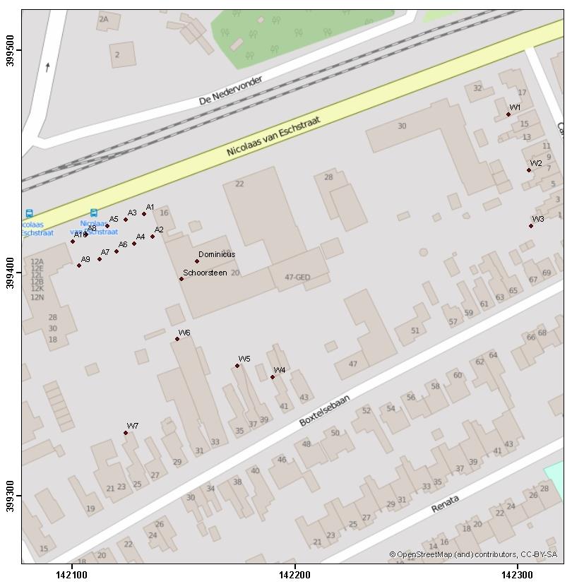 Pagina 4 van 25 2 OMSCHRIJVING VAN DE SITUATIE 2.1. Ligging bedrijf en woningbouwlocatie Automobielbedrijf Dominicus is gevestigd aan de Nicolaas van Eschstraat nr 18 in Oisterwijk.