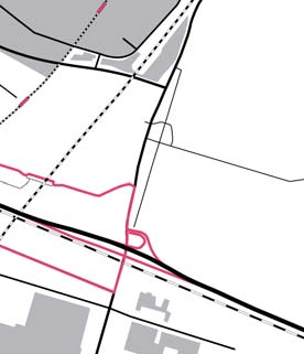 Verkeersstructuur De gebieden aan weerszijden van de A12 en de spoorlijn Utrecht - Den Haag worden vanaf de A12 ontsloten door de Nieuwe Hoefweg (N209).