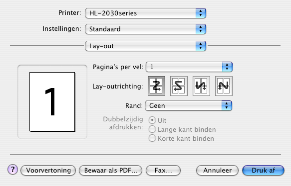 Driver en software Voor Macintosh 3 Deze printer ondersteunt Mac OS 9.1 tot 9.2 en Mac OS X 10.2.4 of recenter.