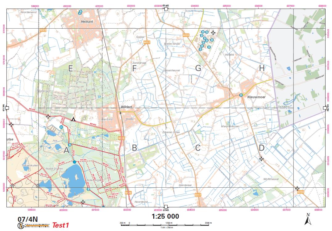 Beschrijvende lokalisatie - Cell. Niv1 : 8km x 5km - Cell.