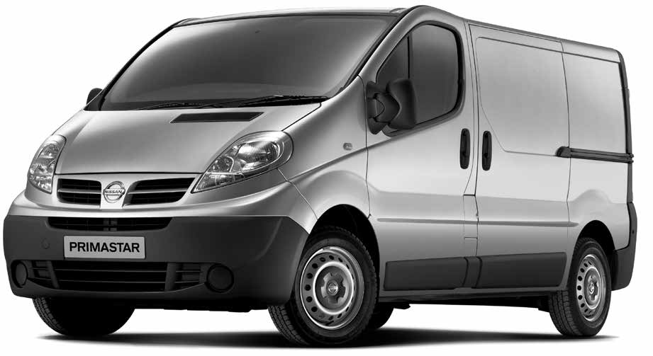 NISSAN PRIMASTAR VAN MOTOREN EN UITVOERINGEN Zitplaatse 1 bestuurder + 2 passagiers Chassis L1 L2 H / GVW 2,7 t 2,9 t 2,9 t 2.