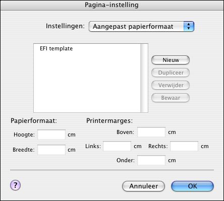 AFDRUKKEN UIT MAC OS X 27 Aangepaste paginaformaten definiëren in Mac OS X Bij aangepaste paginaformaten definieert u zelf de afmetingen en marges van de pagina.