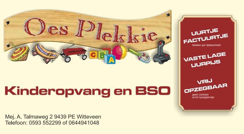 Advertenties Klussenbedrijf R.Snippe Mr. J. B. Kanweg 65 9439 PC Witteveen 0593-552348 Mr. H. Smeengeweg 37 9439 PA Witteveen Tel.