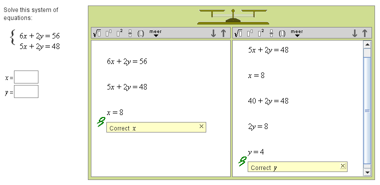 gebruikte variabelen namelijk pas later gesubstitueerd. (De gegeven uitwerking van het voorbeeld is vrij gebruikelijk.